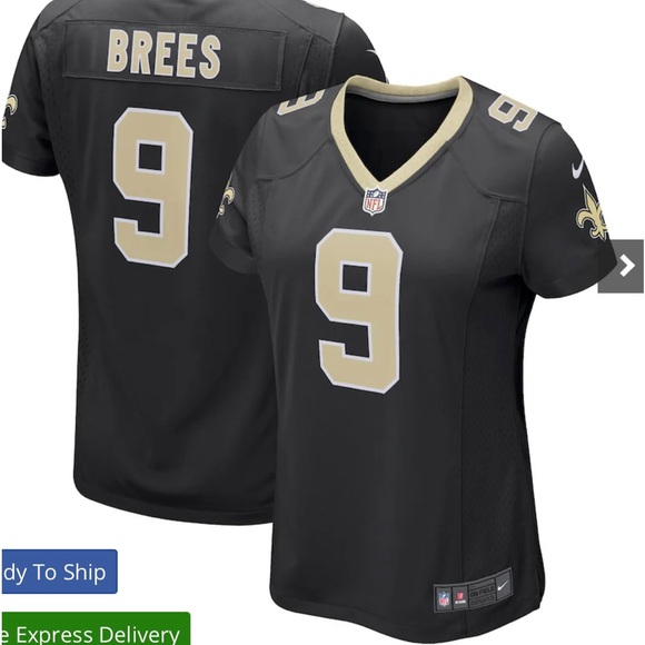 Authentic NFL women’s Saints BREES football jersey NEW with tags - Picture 2 of 5